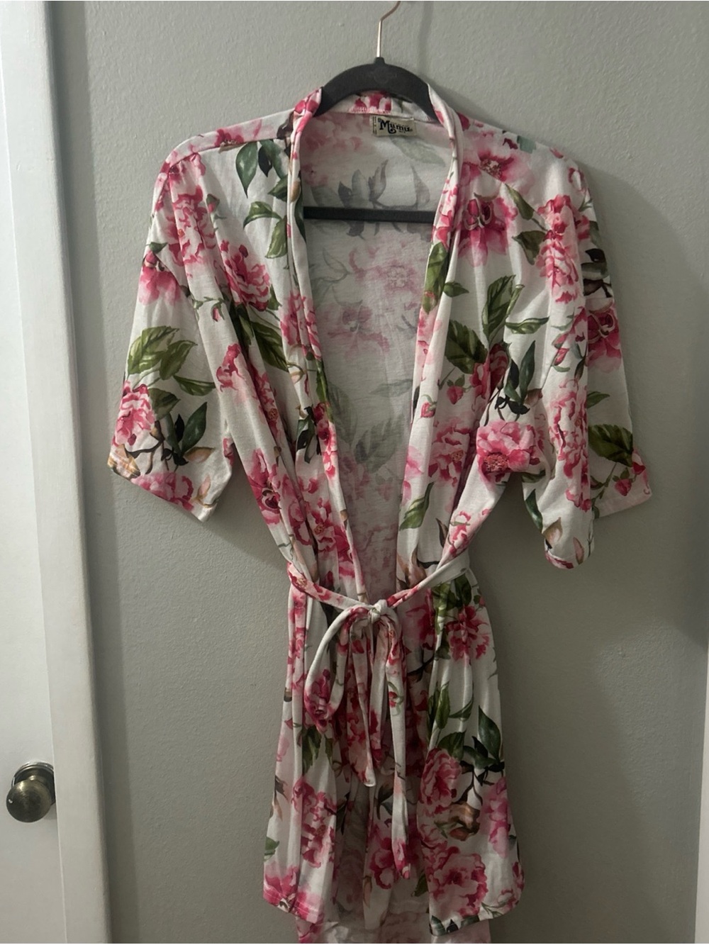 Show Me your MuMu Floral Print Robe Womens One Size Pink Feminine Loungewear